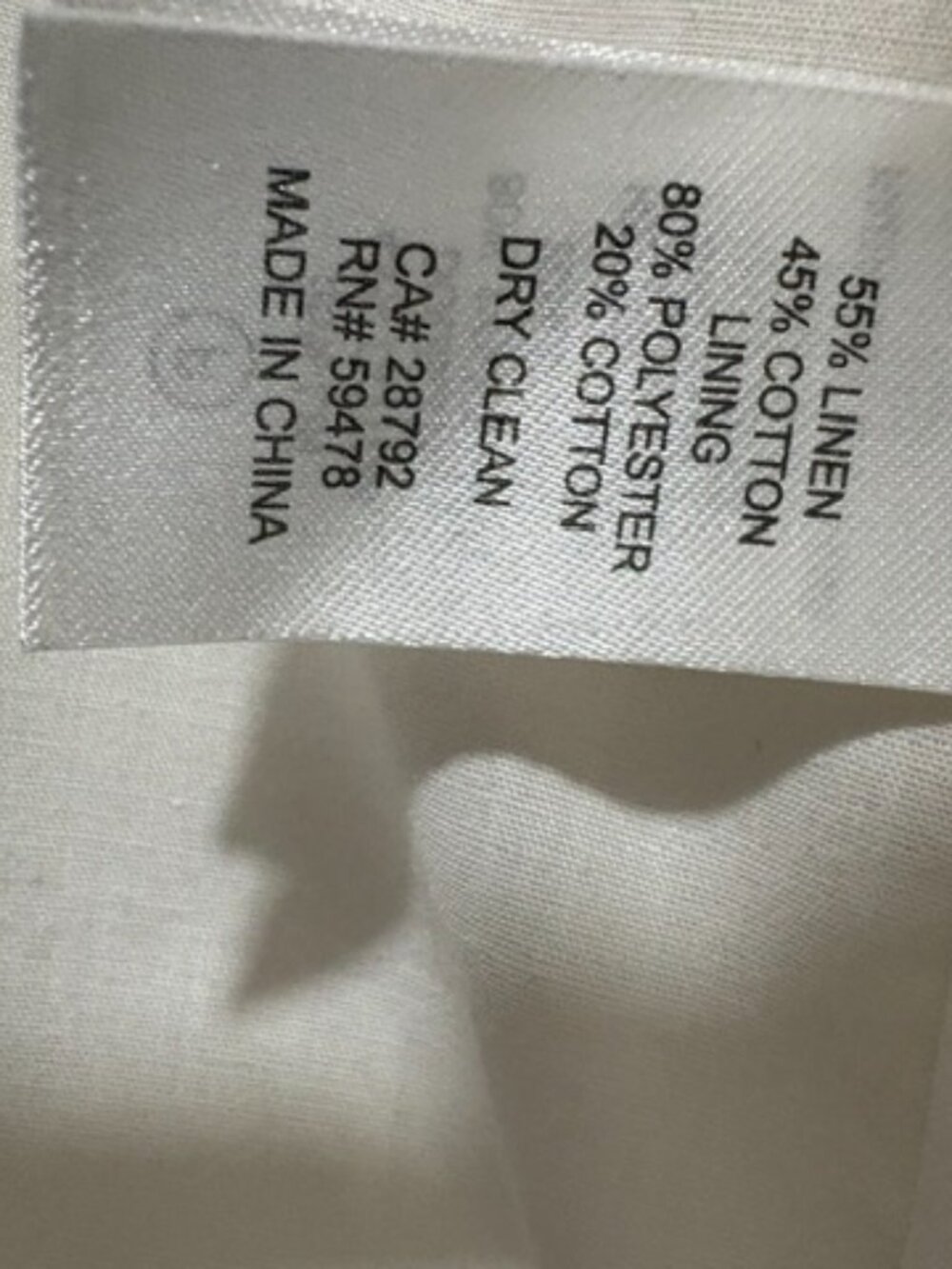 Rachel Zoe Ivory Linen Cotton Boyfriend Blazer Size L - Picture 8 of 9